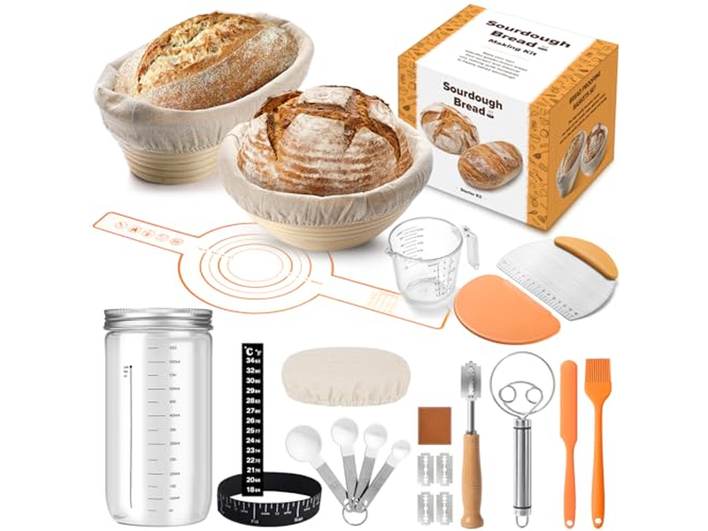 बैनेटन प्रूफिंग टोकरी बड़ी अंडाकार ब्रेड 25 सेमी 10 इंच गोल प्रीमियम किण्वन