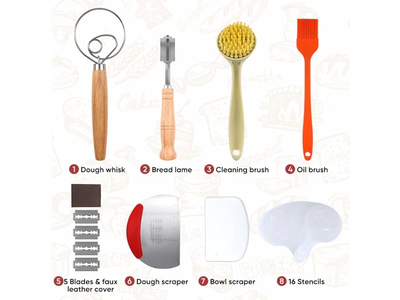 ब्रेड प्रूफिंग टोकरी गोल और अंडाकार प्रोविंग 2 पैक 9 इंच बेकिंग प्लास्टिक