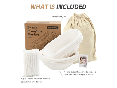 ब्रेड सॉरडो ट्रे गन्ना प्रूफिंग टोकरी सर्विंग पैन प्रूफ बाउल 9 इंच विकर