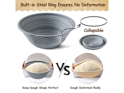 बेकर्स प्रूविंग टोकरियाँ कॉटन लिनन ब्रेड टोकरी कपड़े पैटर्न बेकिंग कारीगर