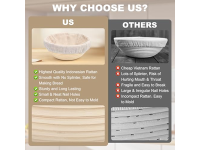 बैनेटन सहायक उपकरण ब्रेड बेकिंग आपूर्ति सेट क्लॉथ लाइनर कवर