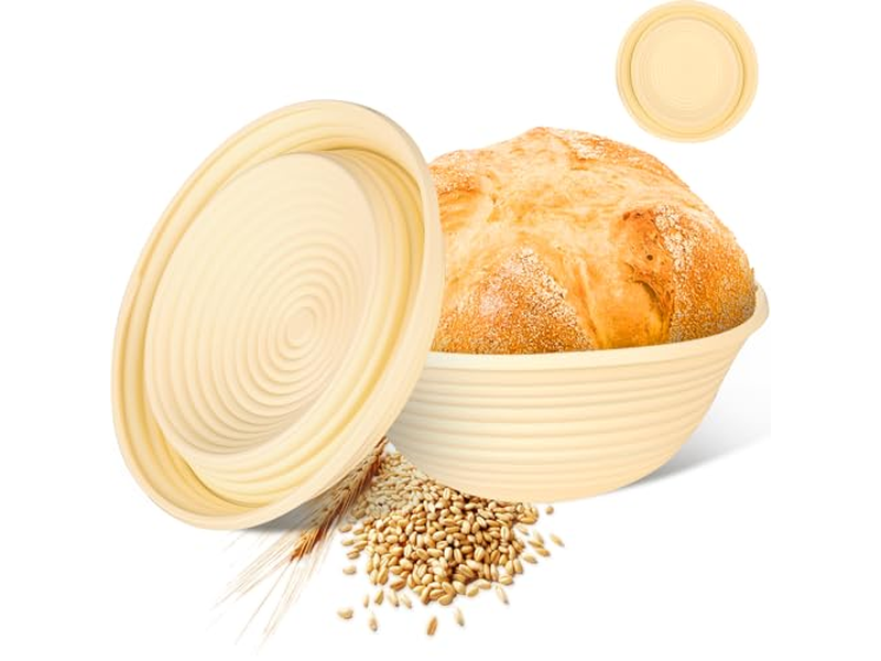 कारीगर ब्रेड के लिए बैनेटन पहली बार उपयोग 10 इंच कवर अंडाकार 8पी लाइनर