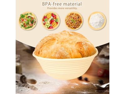 कारीगर ब्रेड के लिए बैनेटन पहली बार उपयोग 10 इंच कवर अंडाकार 8पी लाइनर