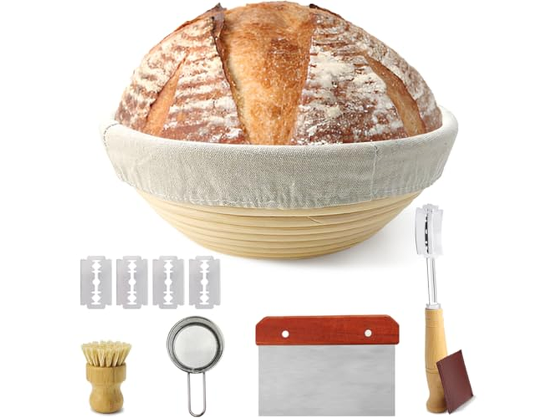 बैनेटन प्रूफिंग टोकरियाँ प्लास्टिक प्राकृतिक टोकरी बैनेटन ब्रेड सेट हस्तनिर्मित