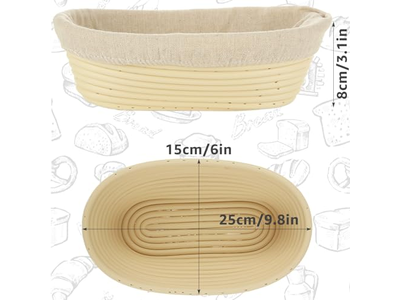 बैनेटन उद्देश्य जैविक बैनेटन बेकरी आयताकार टारगेट बाउल मेटल सस्ता मिट्टी