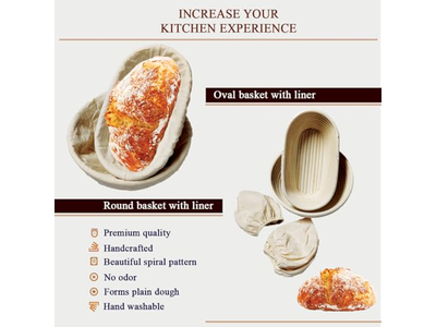 बैनेटन ब्रेड टोकरी प्रूफिंग पुन: उपयोग योग्य ढक्कन के साथ मिनिएचर प्रूफिंग प्रोविंग