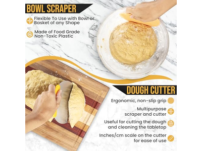 बैनेटन प्रूफिंग टोकरी गोल ब्रेड कपड़ा घरेलू रतन के साथ कवर सेट