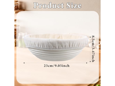 कवर के साथ ब्रेड टोकरी प्रूफिंग प्रोविंग टोकरियाँ कपड़ा किण्वन