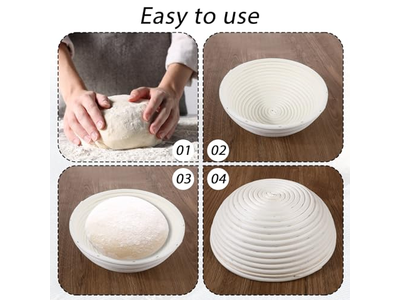 कवर के साथ ब्रेड टोकरी प्रूफिंग प्रोविंग टोकरियाँ कपड़ा किण्वन