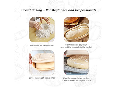 ब्रेड लेम स्क्रैपर बैनेटन सेट 12 इंच ओवल स्टेनलेस बेकर्स 11 सेमी DIY उपयोग के साथ